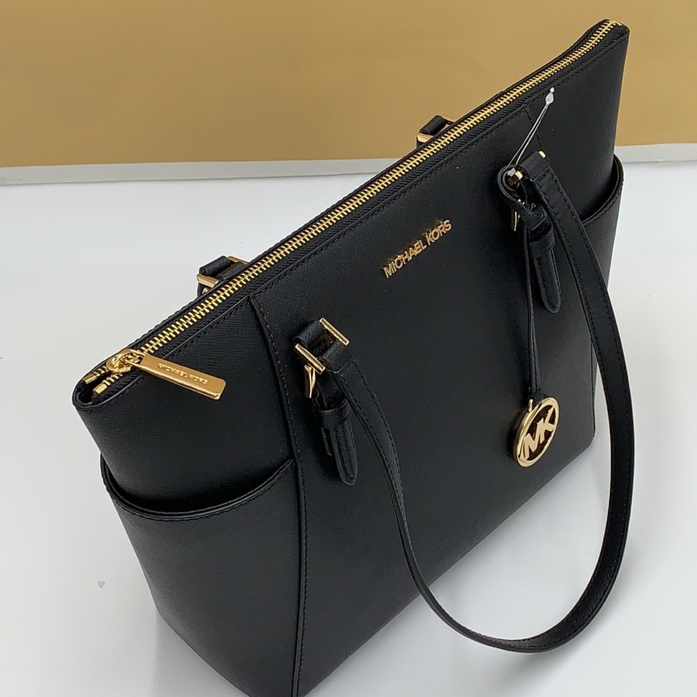 MICHAEL KORS Charlotte Large Leather Top-Zip Tote - Picture 8 of 15